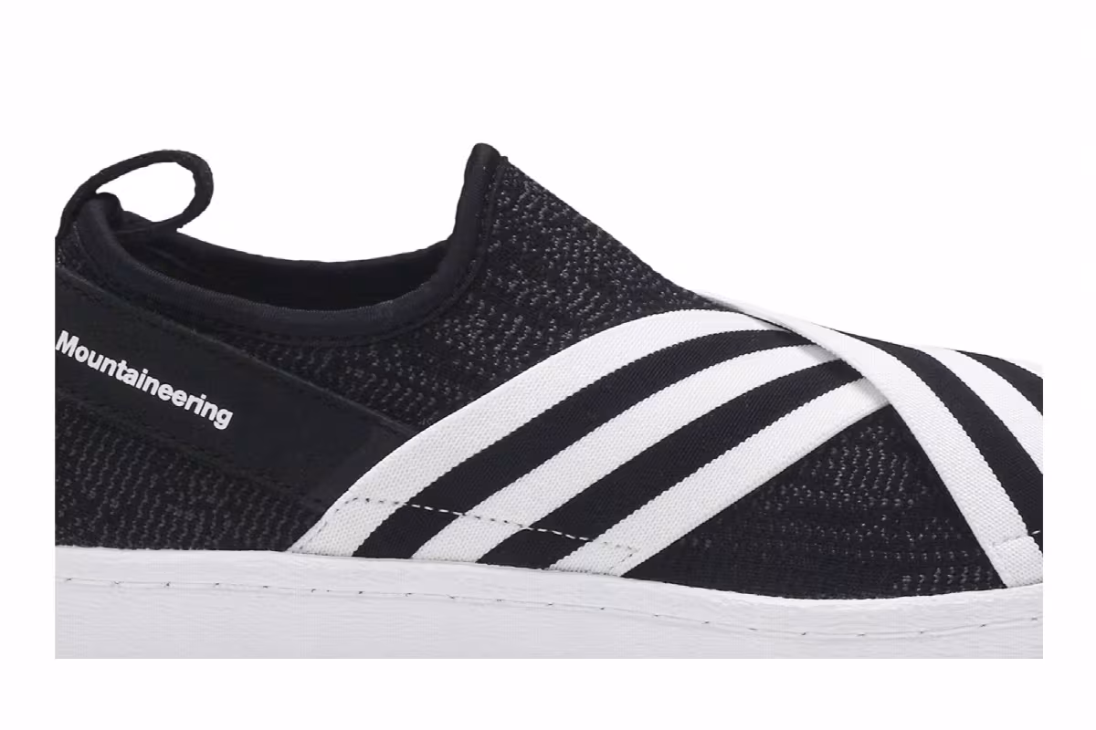 White Mountaineering x adidas Superstar Slip-On PK Black White, view 3