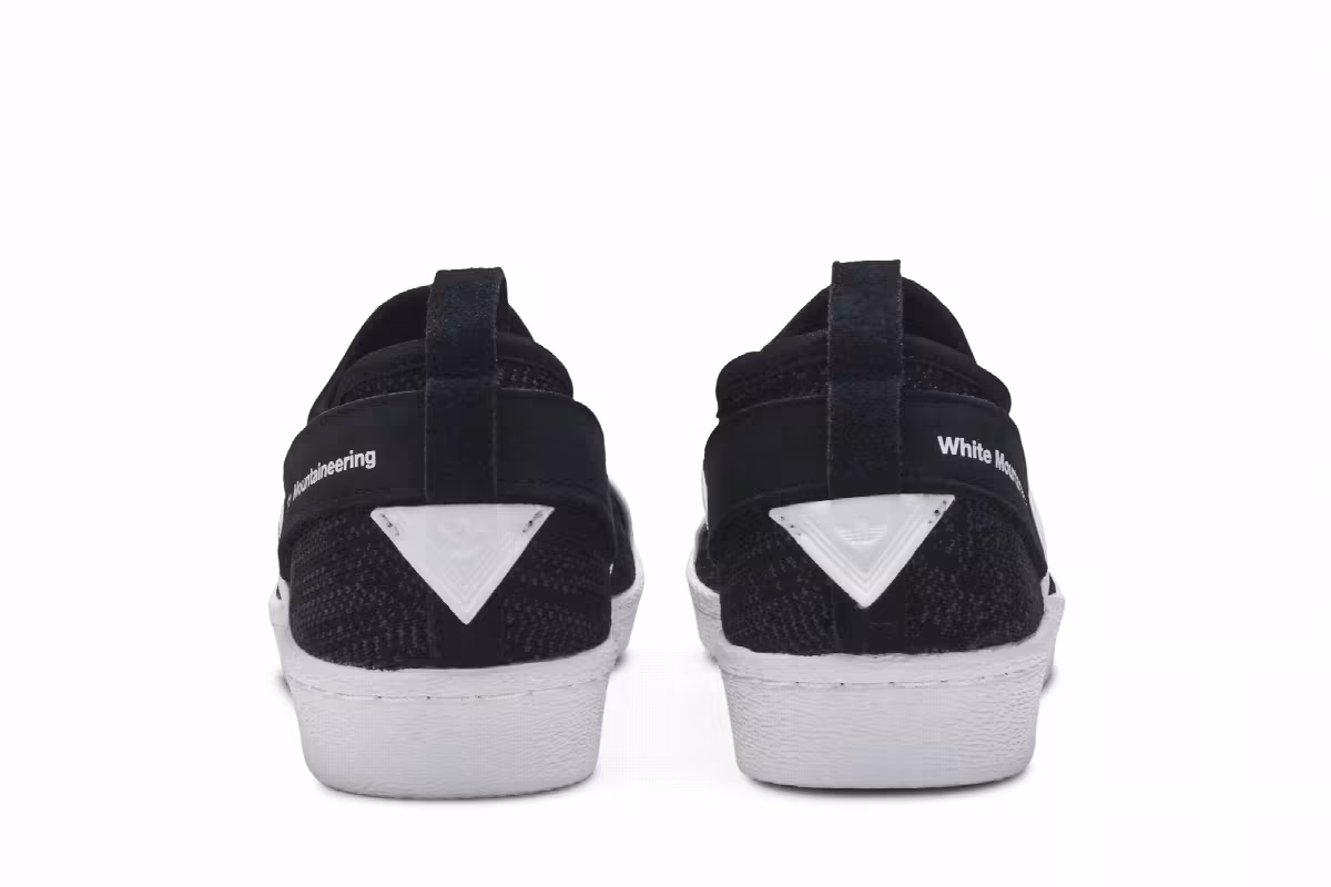 White Mountaineering x adidas Superstar Slip-On PK Black White, view 7