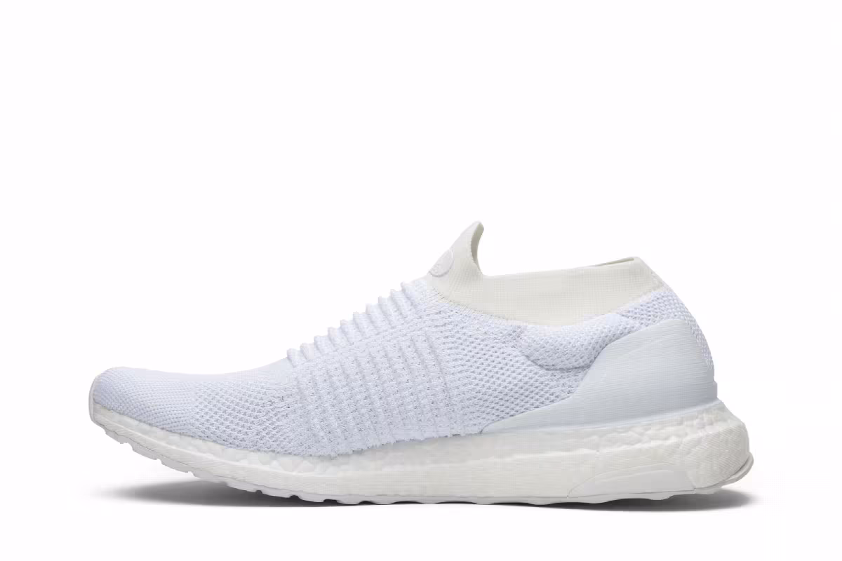 Adidas UltraBoost Laceless Triple White, view 4