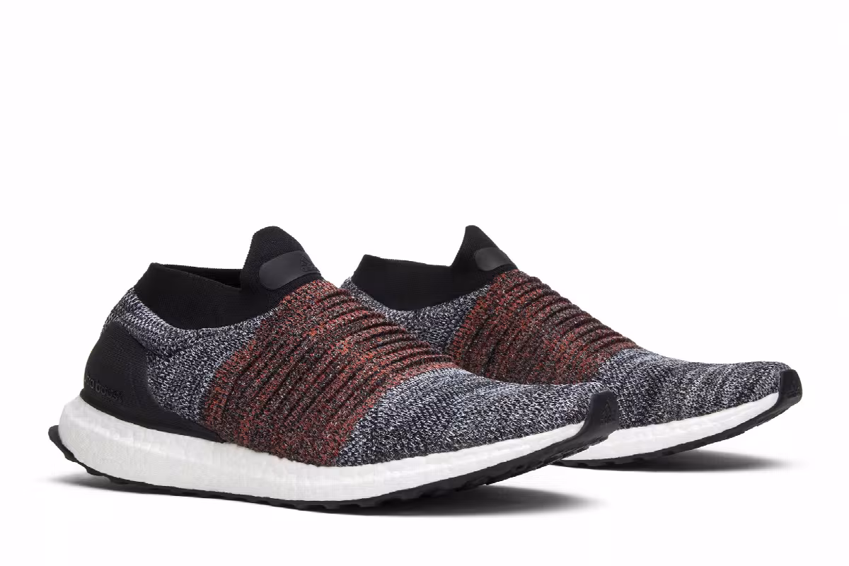 Adidas UltraBoost Laceless Black White, view 9