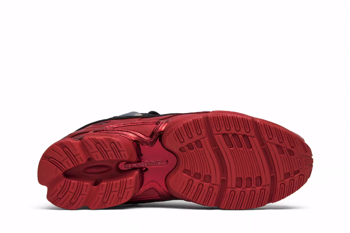 Raf Simons x adidas Ozweego 3 Core Black Scarlet, view 5