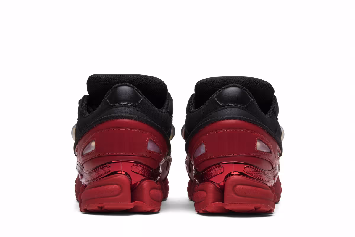 Raf Simons x adidas Ozweego 3 Core Black Scarlet, view 7
