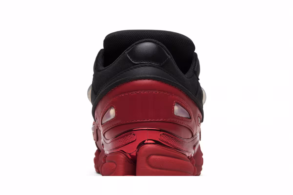 Raf Simons x adidas Ozweego 3 Core Black Scarlet, view 8