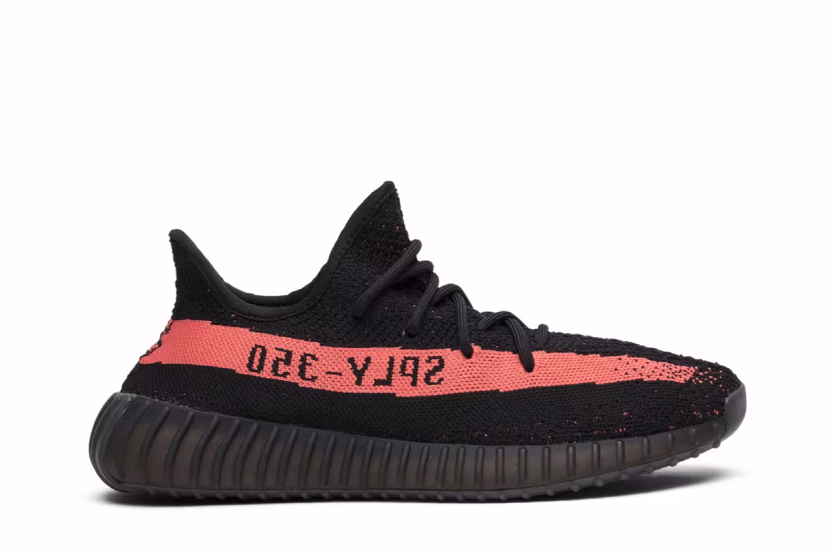 adidas Yeezy Boost 350 V2 Red Stripe, view 2