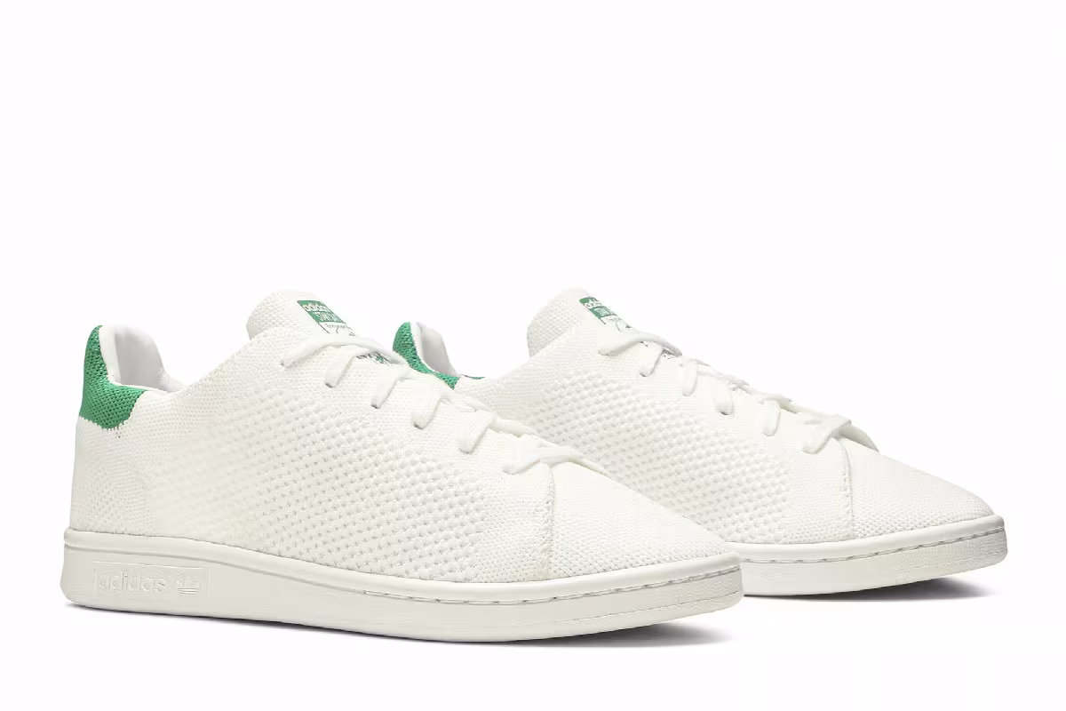 Adidas Stan Smith Primeknit J White Green, view 9