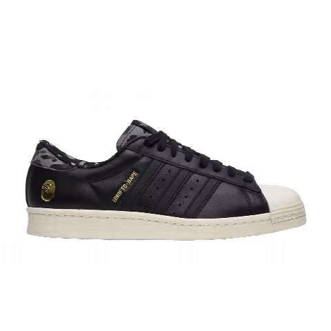 Undefeated x A Bathing Ape x adidas Superstars 80v 'Black'