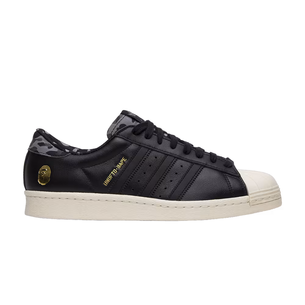 Undefeated x A Bathing Ape x adidas Superstars 80v Black