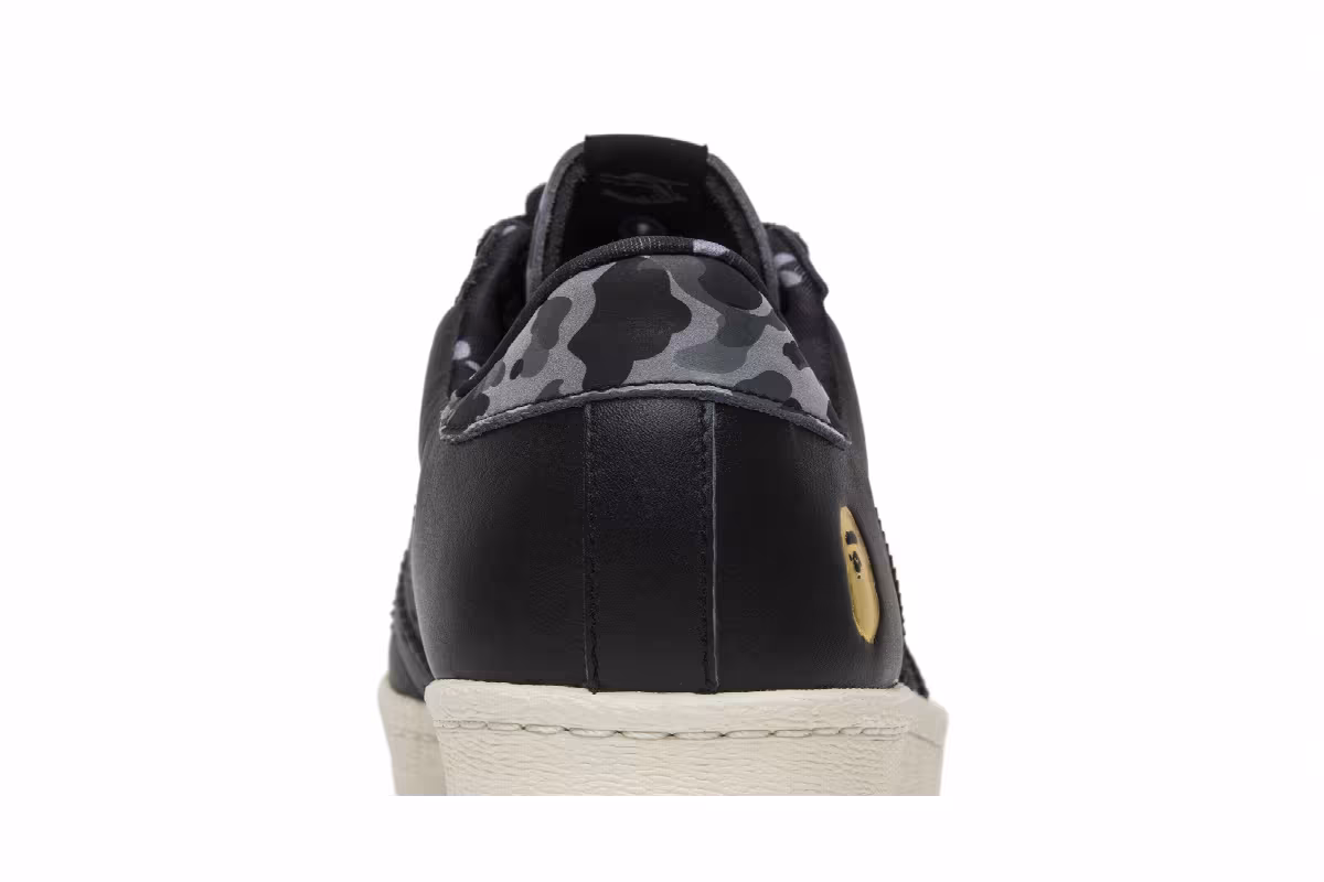 Undefeated x A Bathing Ape x adidas Superstars 80v Black, view 8