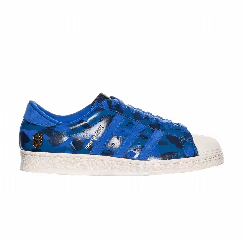 A Bathing Ape x Undeafeated x adidas Superstar 80s 'Blue Camo'
