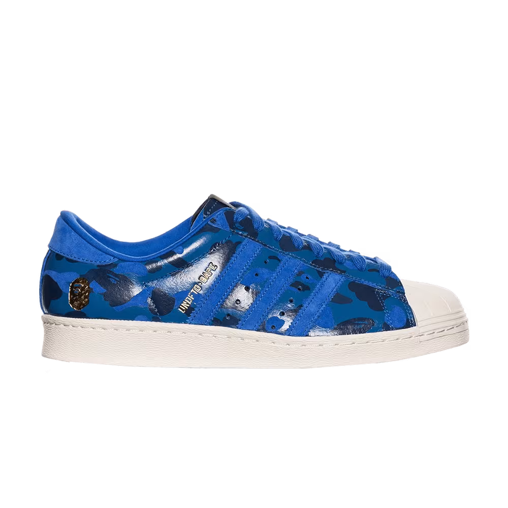 A Bathing Ape x Undeafeated x adidas Superstar 80s Blue Camo