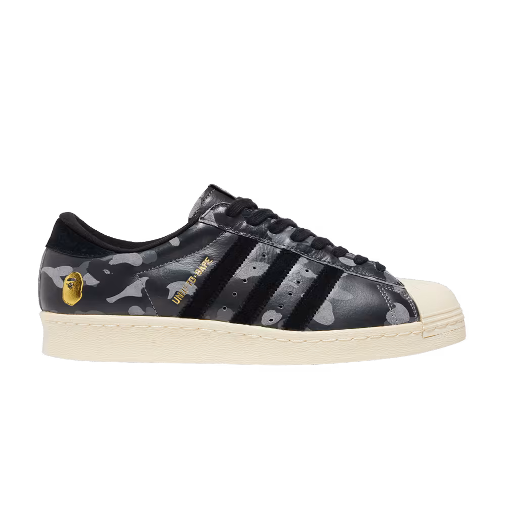 A Bathing Ape x Undeafeated x adidas Superstar 80s Black Camo