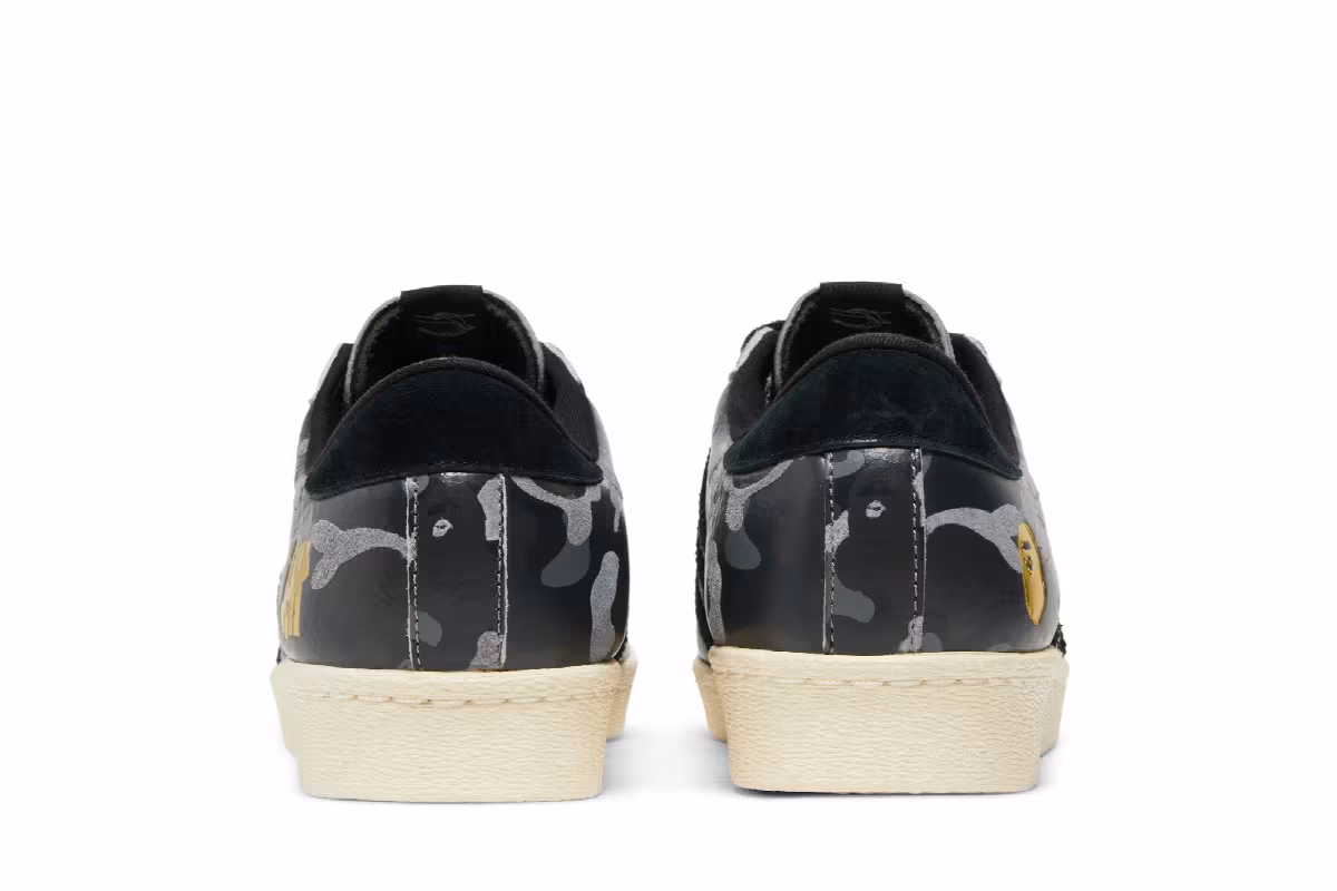 A Bathing Ape x Undeafeated x adidas Superstar 80s Black Camo, view 7
