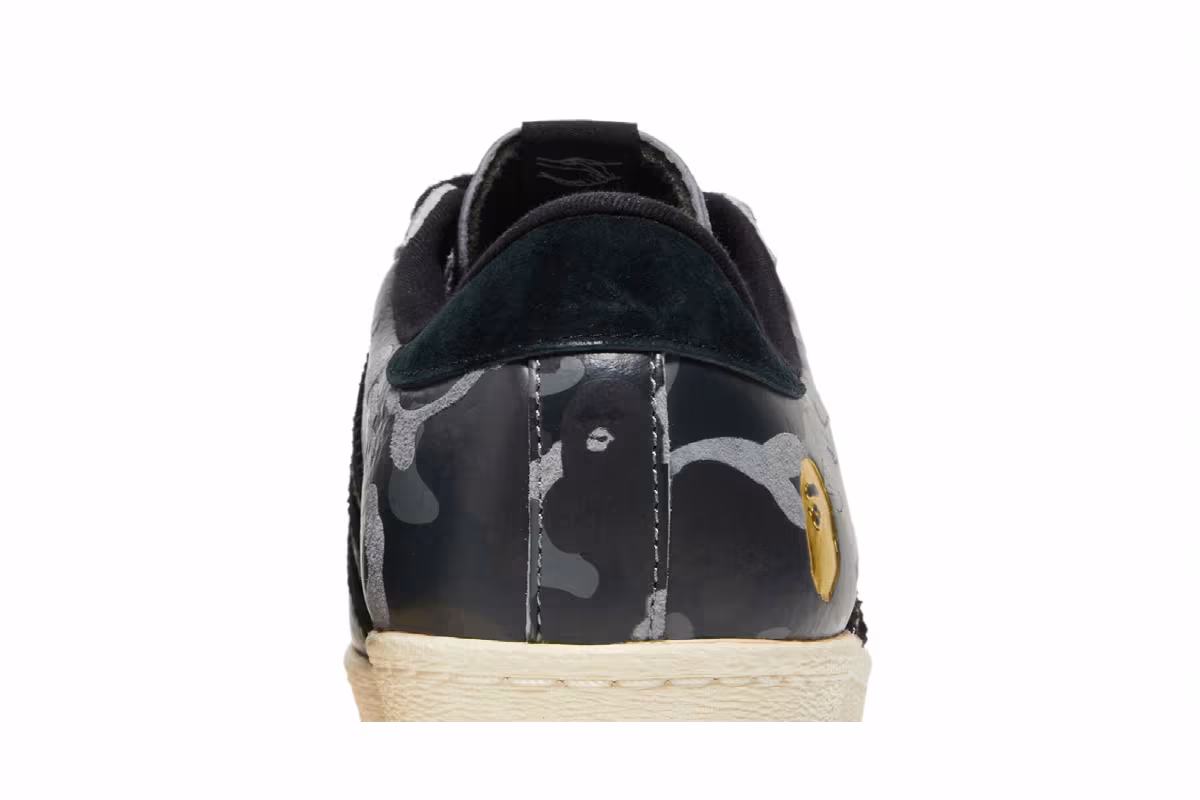 A Bathing Ape x Undeafeated x adidas Superstar 80s Black Camo, view 8