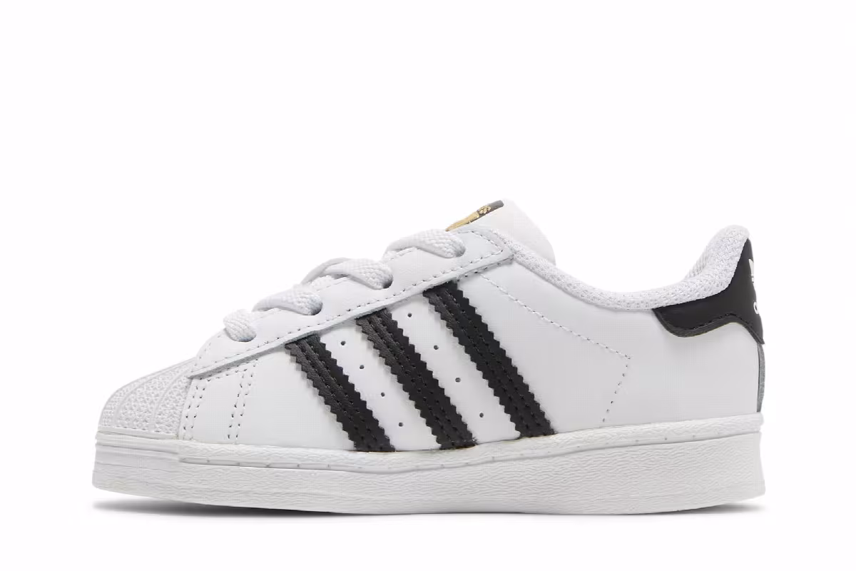 adidas Superstar Infant White Black, view 4