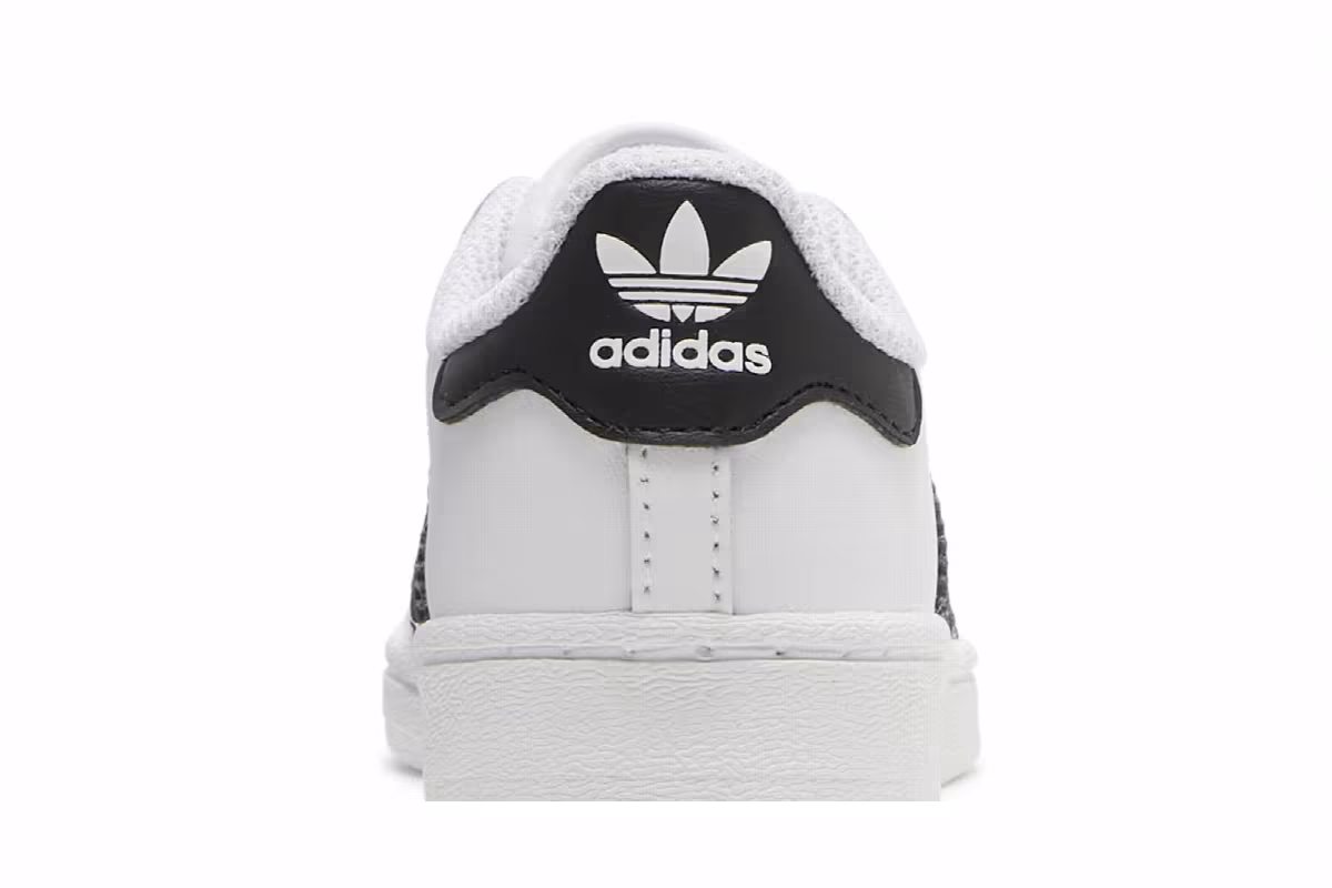 adidas Superstar Infant White Black, view 8