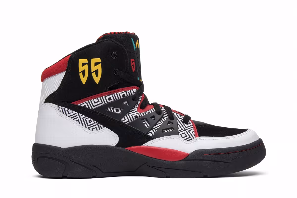 adidas Mutombo White Black Red, view 2