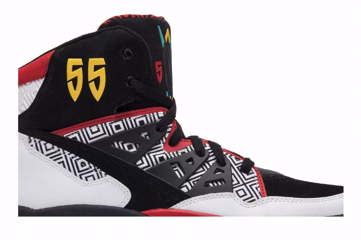 adidas Mutombo White Black Red, view 3