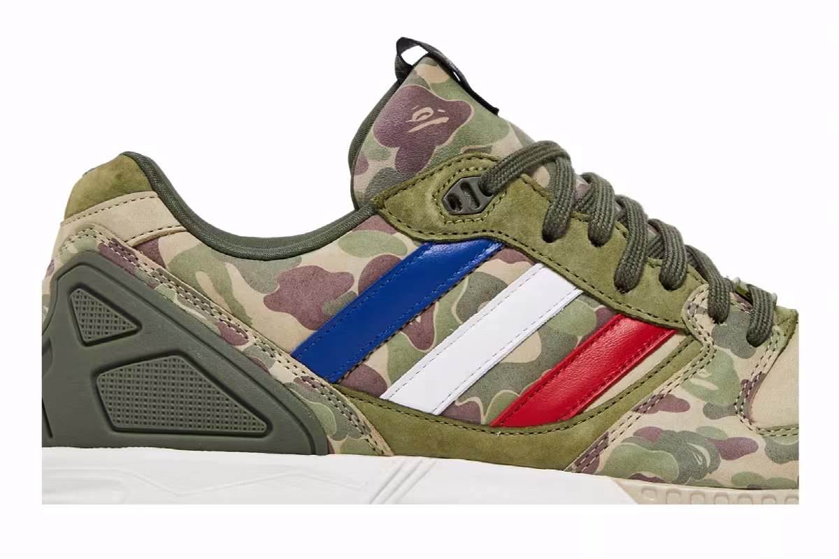 A Bathing Ape x Undefeated x adidas ZX 5000 Camo, view 3