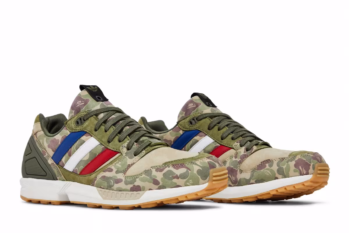 A Bathing Ape x Undefeated x adidas ZX 5000 Camo, view 9