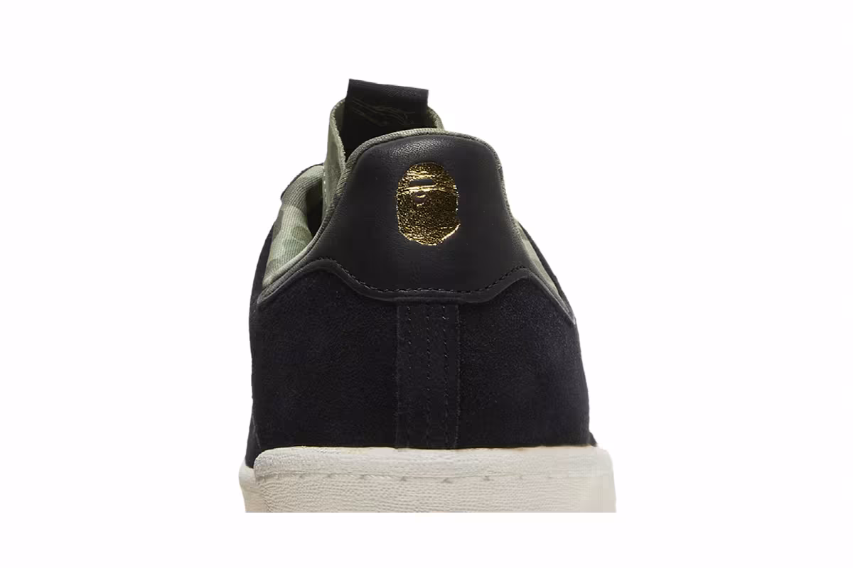 Undefeated x A Bathing Ape x adidas Campus 80s Black, view 8