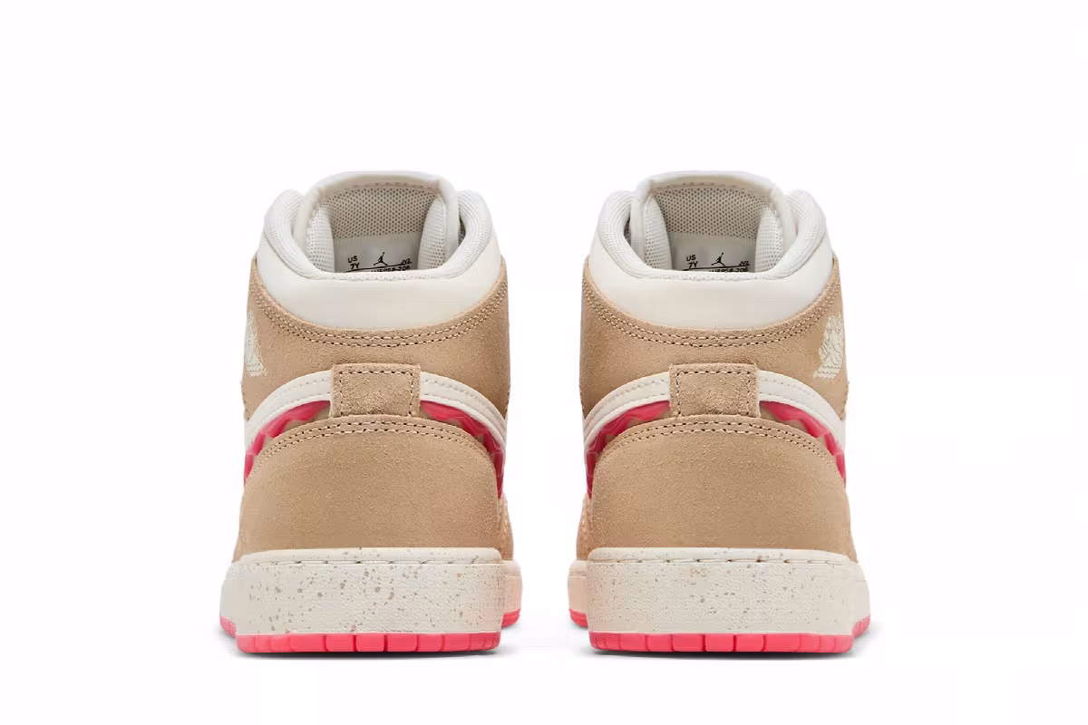 Air Jordan 1 Mid SE GS Peanut Butter & Jelly, view 7
