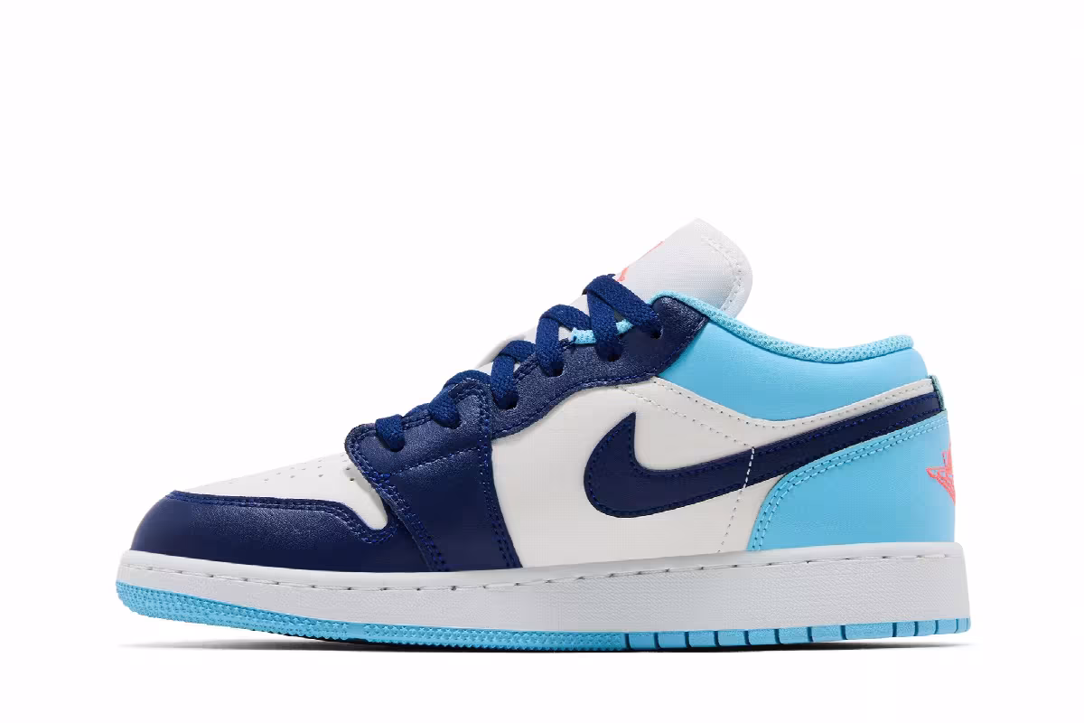 Air Jordan 1 Low GS Sail Blue Chill, view 4