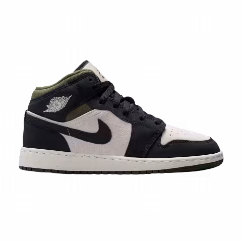 Air Jordan 1 Mid SE GS 'Medium Olive Off Noir'