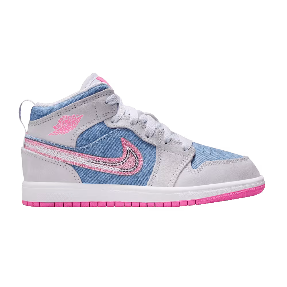 Air Jordan 1 Mid SE PS Denim Sequin
