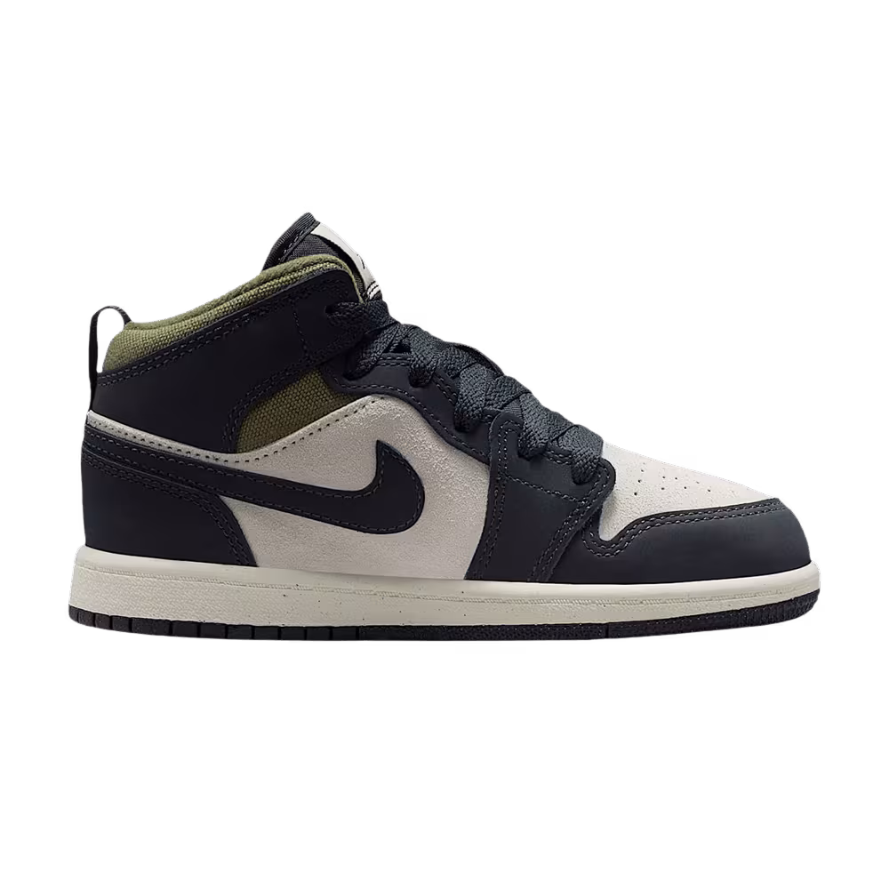 Air Jordan 1 Mid SE PS Light Orewood Brown Medium Olive