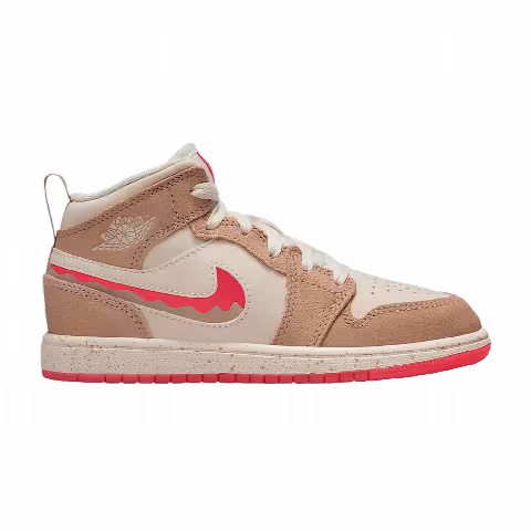 Air Jordan 1 Mid SE PS 'Desert/Pale Ivory/Fusion Red'