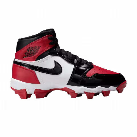 Air Jordan 1 Mid Cleat GS 'Bred Toe'
