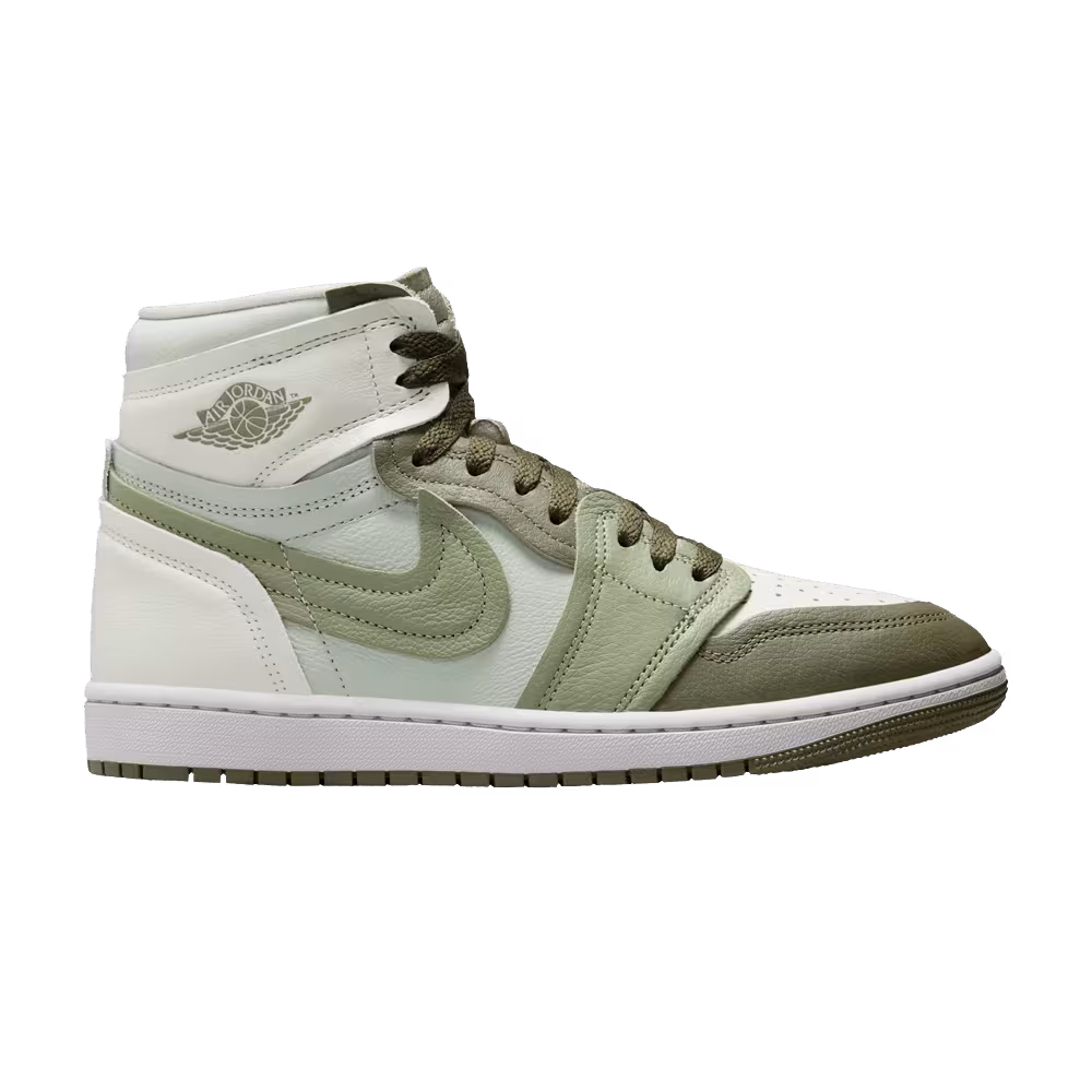 Women's Air Jordan 1 High Method of Make Medium Olive Oil Green