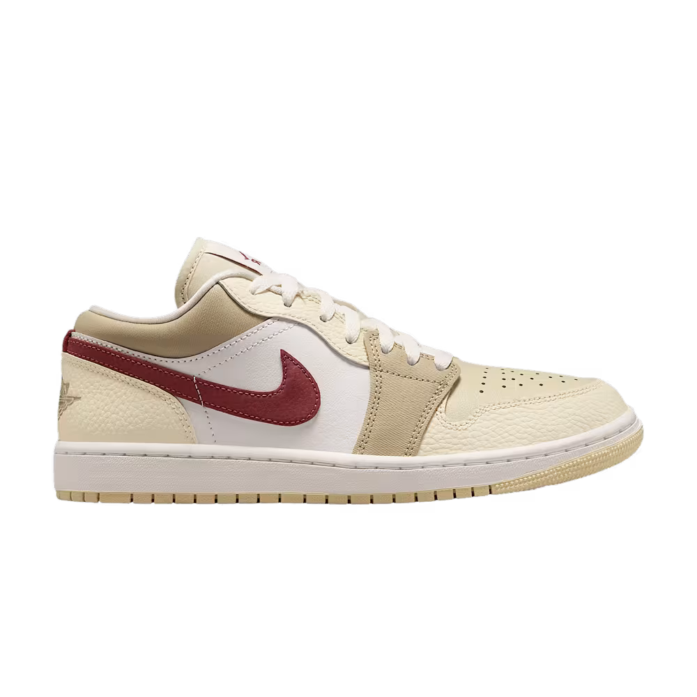 Women's Air Jordan 1 Low Desert Khaki Red Sepia