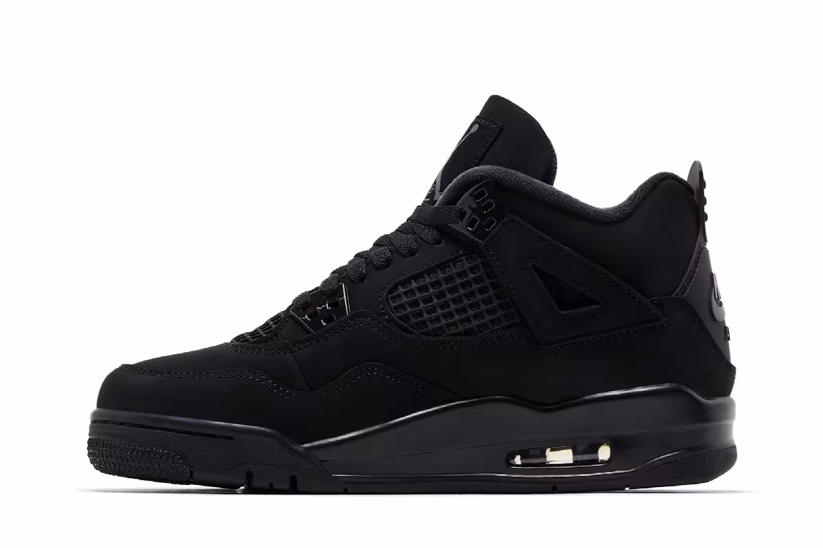 Air Jordan 4 GS Black Cat 2025, view 4