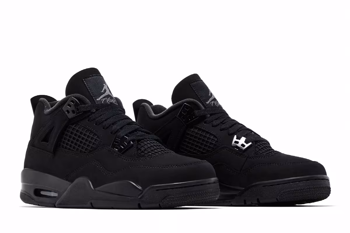 Air Jordan 4 GS Black Cat 2025, view 9
