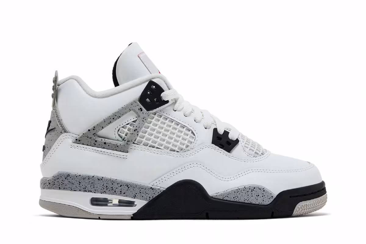 Air Jordan 4 OG GS White Cement 2025, view 2
