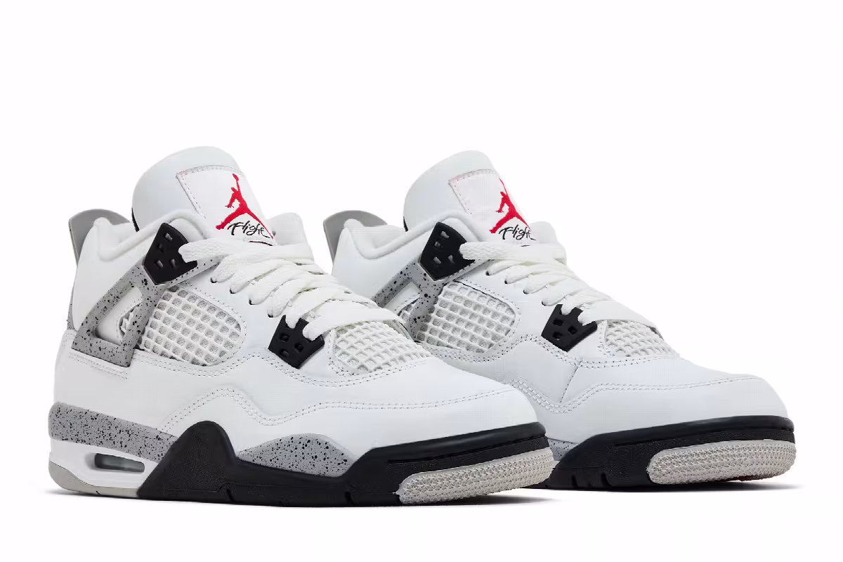 Air Jordan 4 OG GS White Cement 2025, view 9