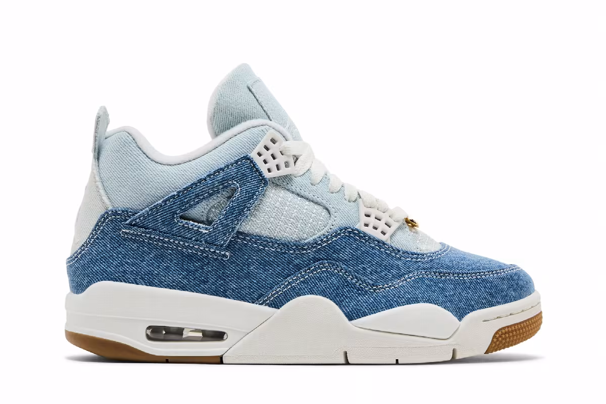 Women's Air Jordan 4 TEX Worn Blue Denim, view 2