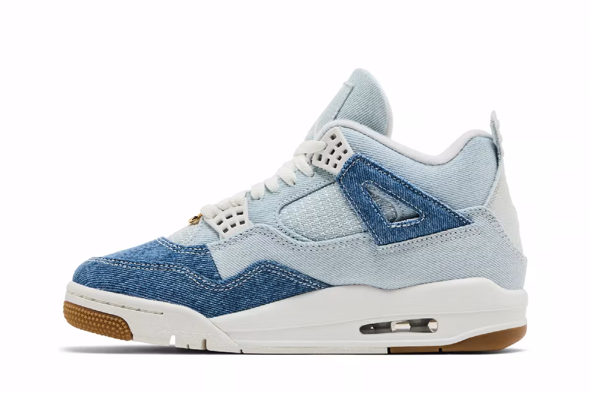 Women's Air Jordan 4 TEX Worn Blue Denim, view 4