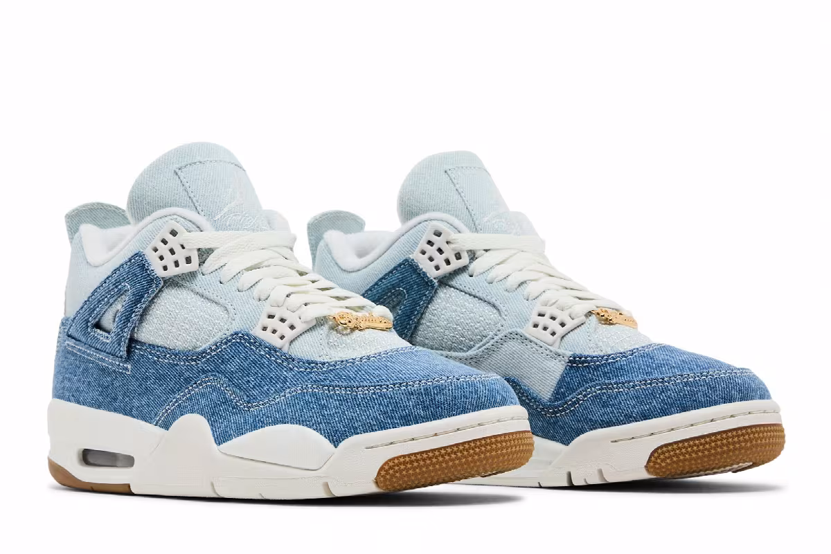 Women's Air Jordan 4 TEX Worn Blue Denim, view 9