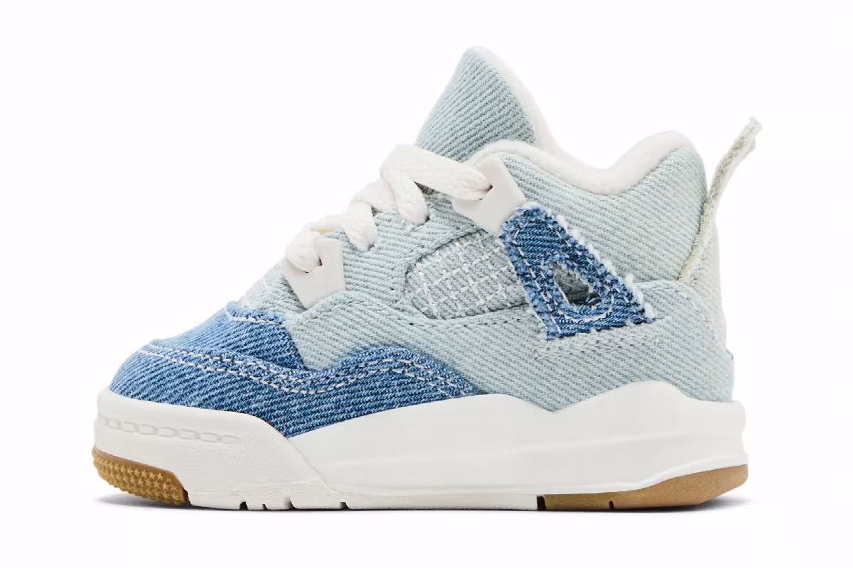 Air Jordan 4 TEX TD Worn Blue Denim, view 4