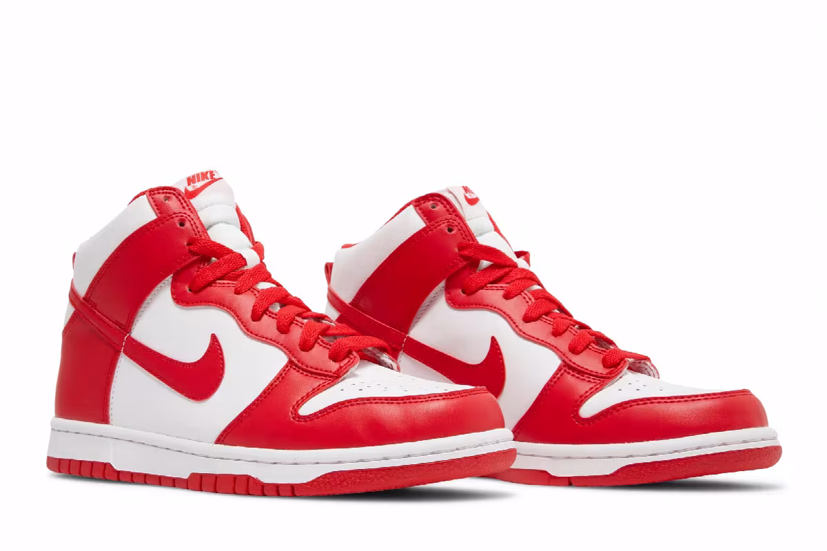 Nike Dunk High GS Championship Red, view 9