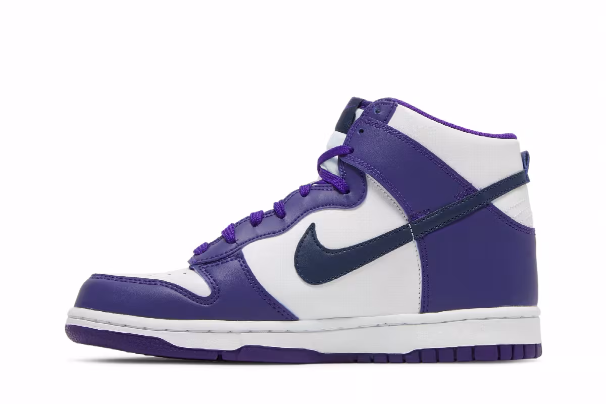 Nike Dunk High GS Electro Purple Midnight Navy, view 4