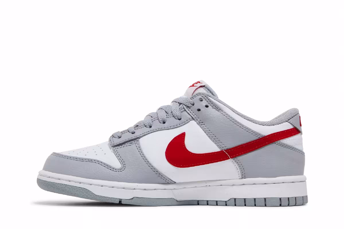 Nike Dunk Low GS Grey Red, view 4
