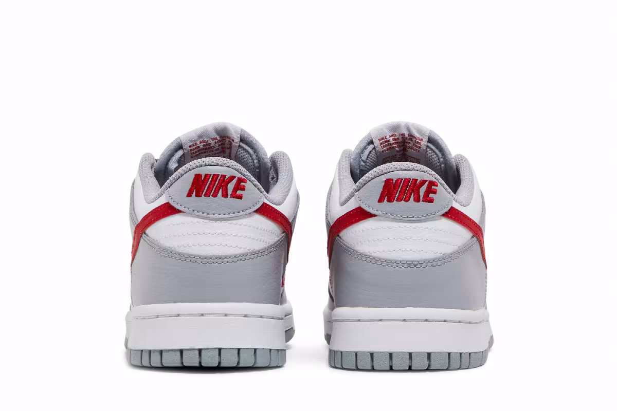 Nike Dunk Low GS Grey Red, view 7