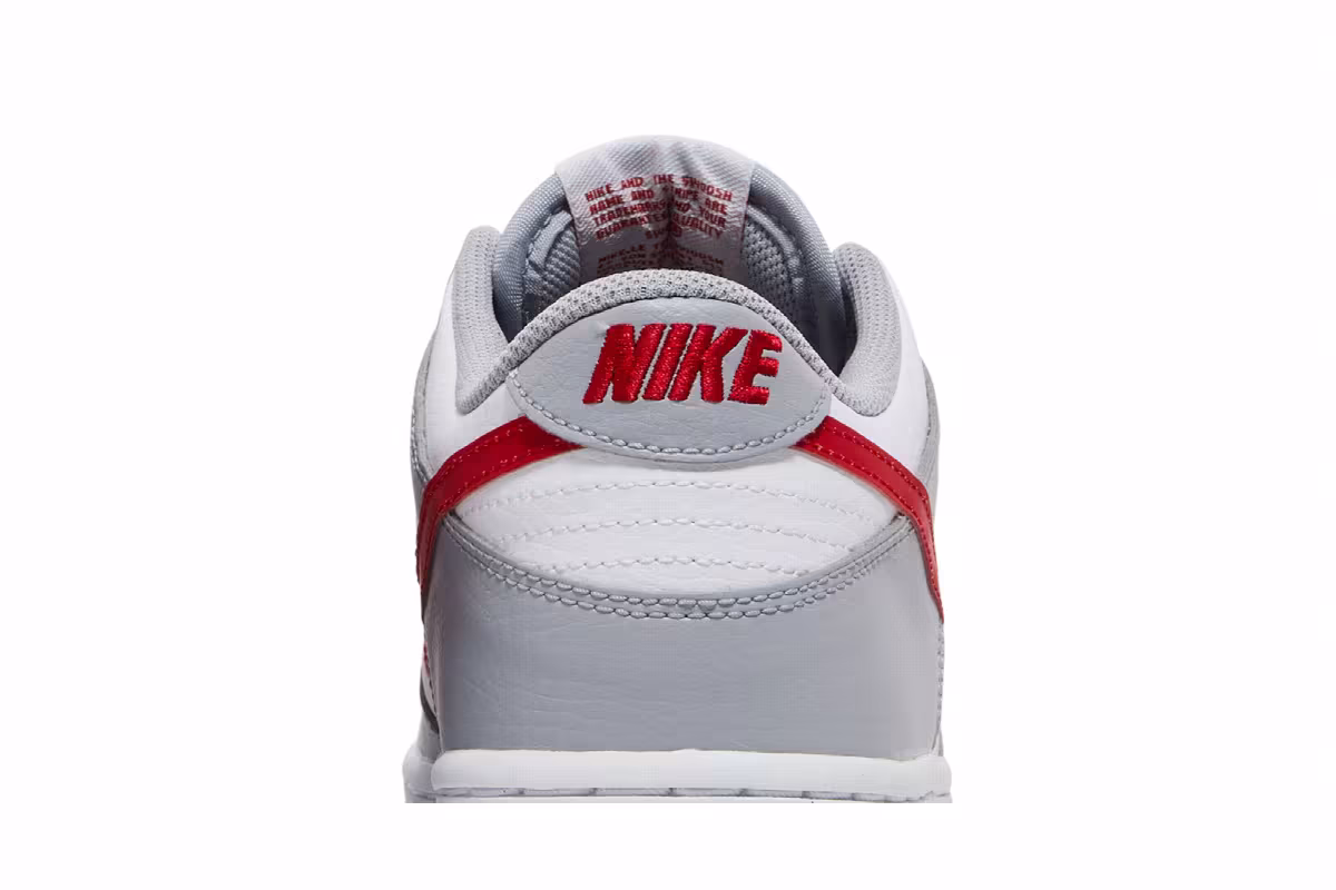 Nike Dunk Low GS Grey Red, view 8