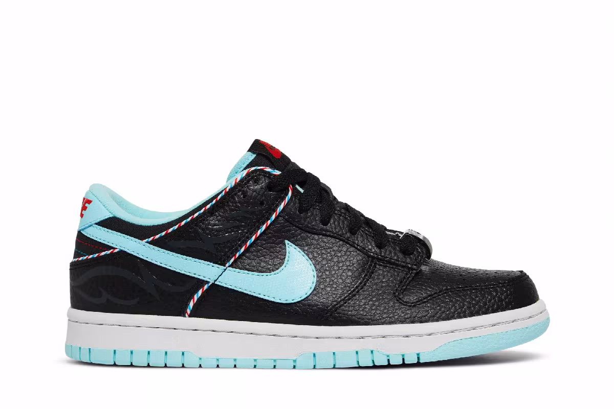 Nike Dunk Low SE GS Barber Shop - Black, view 2
