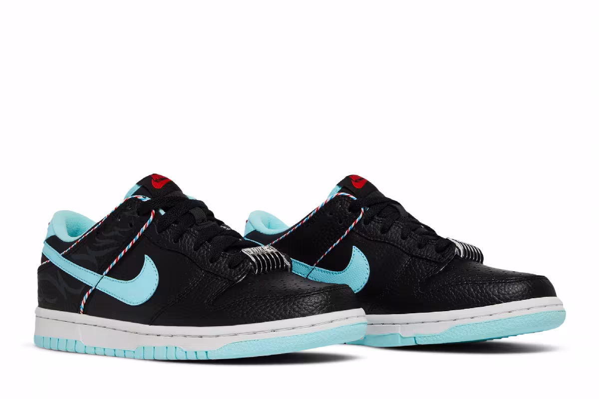 Nike Dunk Low SE GS Barber Shop - Black, view 9