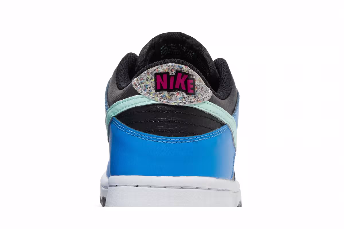 Nike Dunk Low SE GS Black Light Photo Blue Mint Foam, view 8