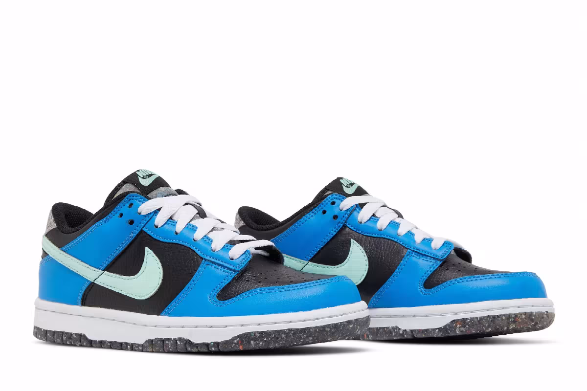 Nike Dunk Low SE GS Black Light Photo Blue Mint Foam, view 9
